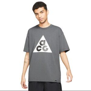 Nike ACG Dark Smoke Grey Logo Tee XS NWOT Gorpcore Streetwear